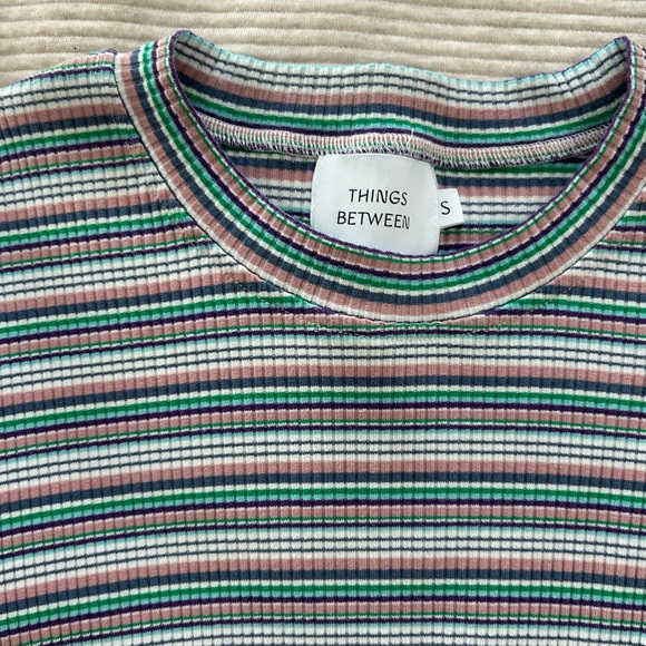 Things Between Y2K Striped T-Shirt Women’s S - Picture 2 of 8
